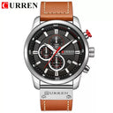 CURREN Chronograph Quartz Watch: Stylish Military Sports Timepiece  ourlum.com silver black CHINA 