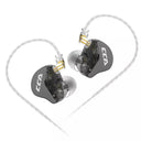 Hybrid Wired In-Ear HiFi Headphones with Noise-Cancelling and Mic - KZ ZEX Pro CA4  ourlum.com CRA black  