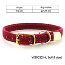 Cat Collar with Bell Safety Breakaway Design for Small Dogs & Cats  ourlum.com red-YS0032 As pictures 