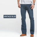 Mens Boot Cut Jeans Slightly Flared Slim Fit Denim Pants