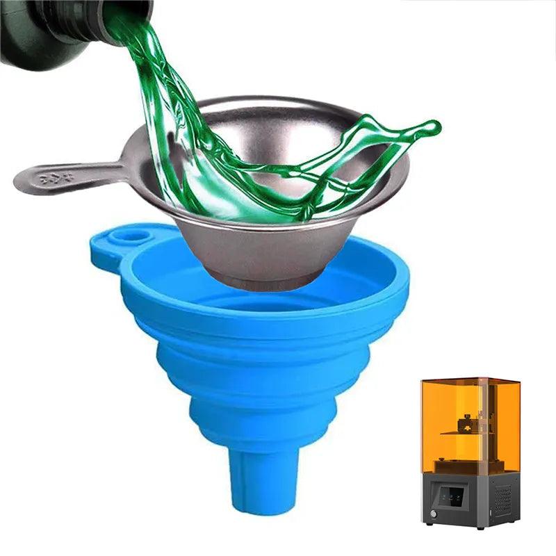 Metal UV Resin Filter Cup and Silicone Funnel Set: 3D Printer Upgrade  ourlum.com   