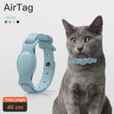 Leather Dog Cat Collar for Apple AirTag Tracker - Pet Anti-lost Accessory  ourlum.com AC38-blue-S  