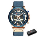 CURREN Analog Sports Watch: Stylish Men's Timepiece for Outdoor Adventures  ourlum.com Rose Blue Box  