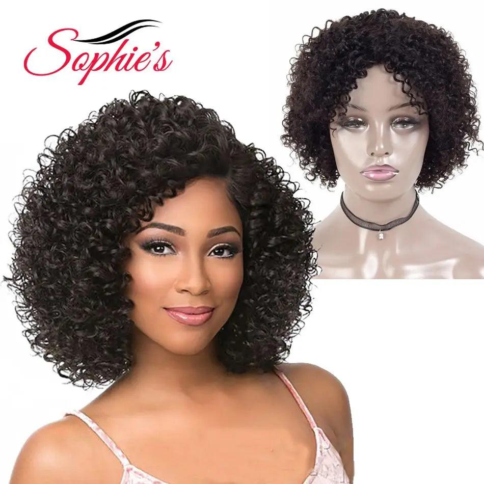 Sophie's Natural Jerry Curl Brazilian Hair Wigs for Black Women - 4 Color Options  ourlum.com   