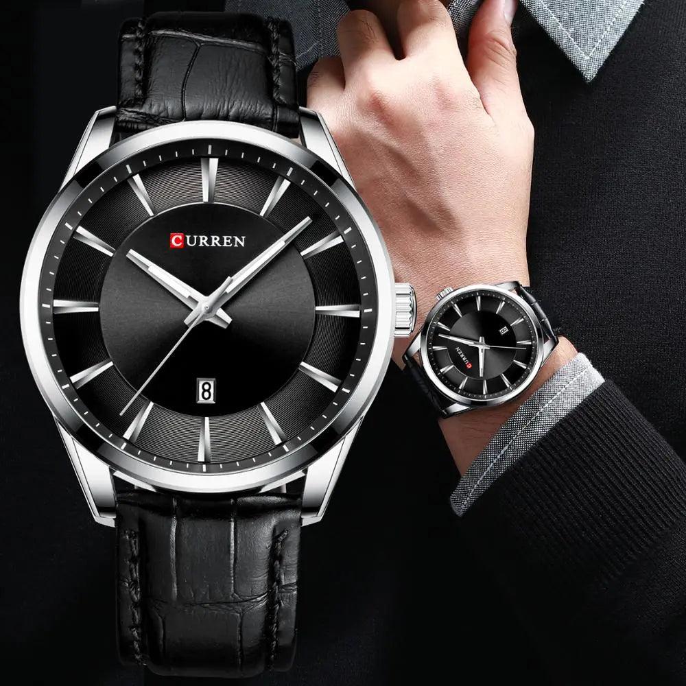 CURREN Men's Leather Wristwatch: Stylish Water Resistant Watch  ourlum.com   