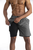 Summer 2024 Running Shorts Men 2 in 1 Quick Dry Gym Shorts