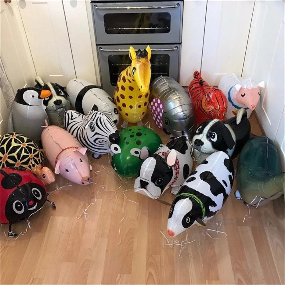 Walking Animal Helium Balloons - Cute Cartoon Pet Party Decor  ourlum.com   