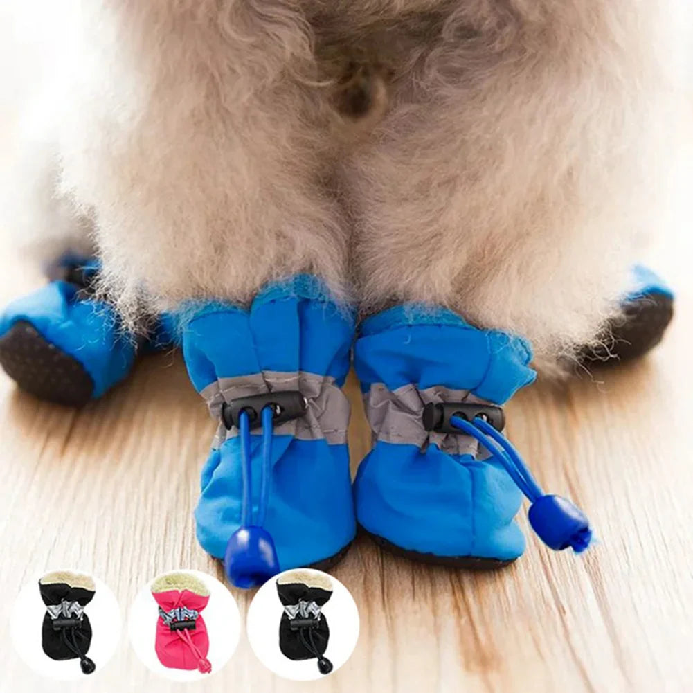 Waterproof Anti-slip Pet Shoes for Dogs and Cats: Comfortable, Warm, and Safe Footwear for Pets  ourlum.com   