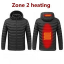 Men Winter Warm USB Heating Jackets Smart Thermostat Waterproof