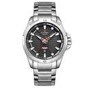 NAVIFORCE Men's Stainless Steel Waterproof Sports Watch