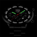 Sophisticated Stainless Steel Calendar Quartz Watch with Luminous Hands