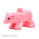 Big Farm Animals Building Blocks Set: Creative Educational Toy Blocks  ourlum.com Pink pig  