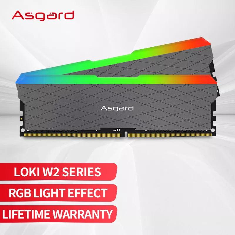 Asgard RGB DDR4 RAM: Elevate PC Gaming with Dual-channel Memory  ourlum.com 8Gx2 3200 RGB grey  