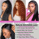 Luxury Brazilian Deep Wave Lace Front Wig 13x4 Human Hair