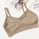 Sleek Seamless Push-Up Tube Top Bra for Women - Comfort and Style Combo  Our Lum no pad khaki L 