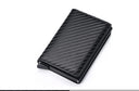 DIENQI Carbon RFID Wallet Male Mini Slim Money Card Holder