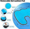 U-Shaped Memory Foam Gel Seat Cushion for Travel Support