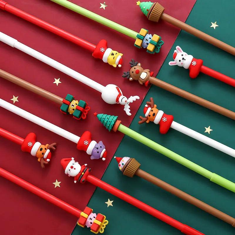 Kawaii Christmas Gel Pens Set - Festive Holiday Writing Supplies  ourlum.com   