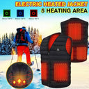 11 Area Heating Vest Men Women Casual V-neck USB Heated Jacket