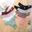 Brazilian Cotton T-Back Panties Cozy Low-Rise Underwear Set