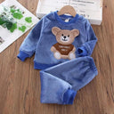 Cozy Winter Hooded Outerwear Set for Baby Boys and Girls  ourlum.com Blue 12M 