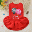 Christmas Princess Teddy Dog Dress: Cozy, Cute & Versatile Pet Apparel  ourlum.com Red XS 