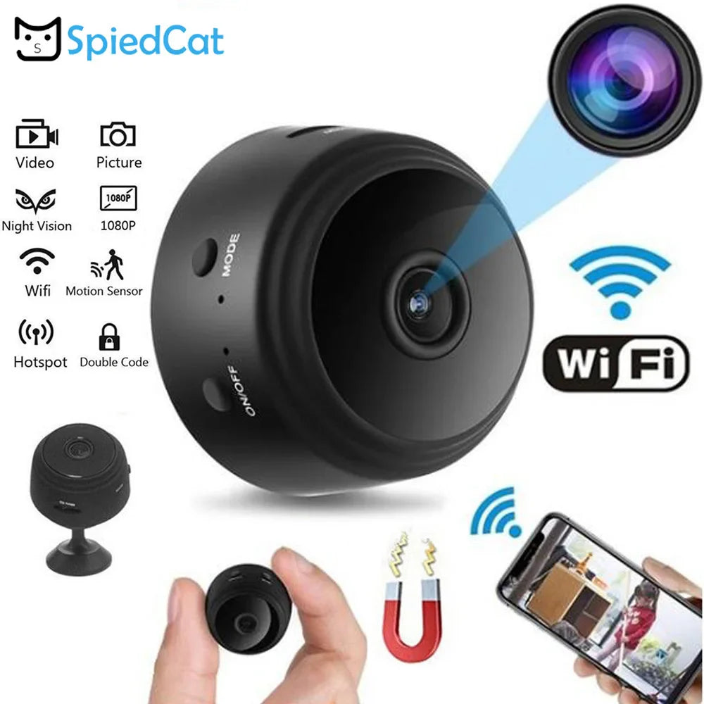 Wireless Mini IP Camera: Night Vision Motion Detection Pet Home Security  ourlum.com   