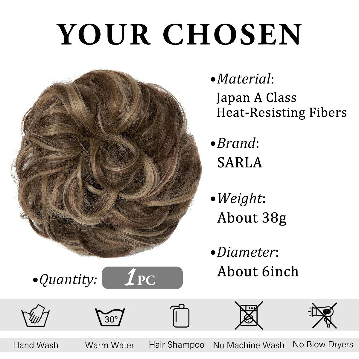 Synthetic Curly Hair Bun Extensions: Instant Updo Glamour & Style