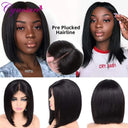 Luxurious Brazilian Human Hair Bob Lace Front Wig  bob