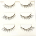 NEW 3D Mink Lashes Natural short Full Strip Lashes Transparent terrier Short Mink Lashes Style False Eyelashes  ourlum.com 3pairs C04  