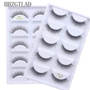 New Full 5 Pairs one box 3D Mink Hair False Eyelashes Natural Thick Long Eye Lashes Wispy Makeup Beauty Extension Tools H13  ourlum.com 5Pairs3dh-14  