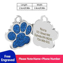 Engraved Personalized Pet ID Tags: Customizable Dog Collar Name Tag  ourlum blue dog tag 1  