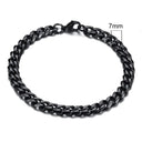 Chunky Stainless Steel Curb Chain Bracelet Men's Jewelry