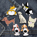 Cartoon Dog Enamel Pins Collection: Corgi&Bulldog Brooch Jewelry  ourlum.com   