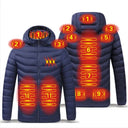 Men Winter Warm USB Heating Jackets Smart Thermostat Waterproof