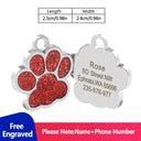 Engraved Personalized Pet ID Tags: Customizable Dog Collar Name Tag  ourlum red dog tag 1  