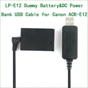 5V USB TO LP E12 LPE12 ACK-E12 DR-E12 Dummy Battery&DC Power Bank USB Cable for Canon EOS M M2 M10 M50 M100 M200 M50 2  ourlum.com   