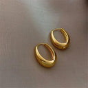 Elegant Korean Metal Hoop Earrings Stylish Jewelry for Women