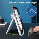 Adjustable Folding Phone and Tablet Stand with Triangular Support