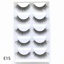 New Full 5 Pairs one box 3D Mink Hair False Eyelashes Natural Thick Long Eye Lashes Wispy Makeup Beauty Extension Tools H13  ourlum.com 5PairsE15  