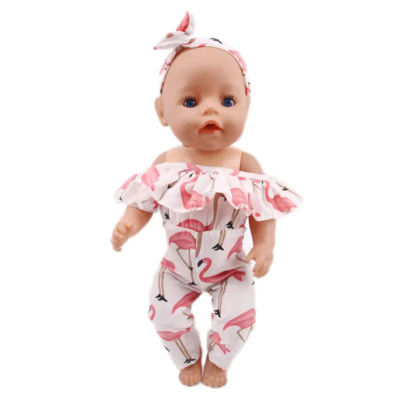 Flamingo Kittys Doll Clothes Set for 18 Inch Dolls: Cute & Trendy Accessories  ourlum.com   