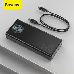 Baseus 65W Power Bank 30000mAh QC3.0 Fast Charge Type C Quick Charge Portable Powerbank External Battery For Samsung For Huawei