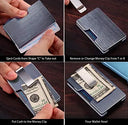 Casekey Mens Slim Wallet with Money Clip RFID Card Holder