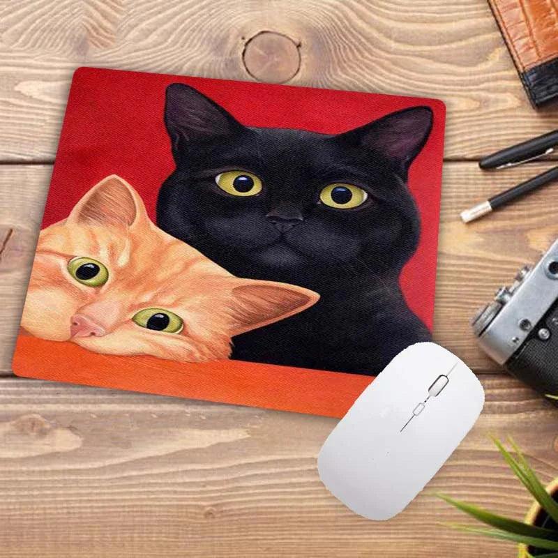 Cartoon Cat Head Mouse Pad: Enhance Laptop Gaming Setup - 70 characters  ourlum.com 3 22x18 cm 