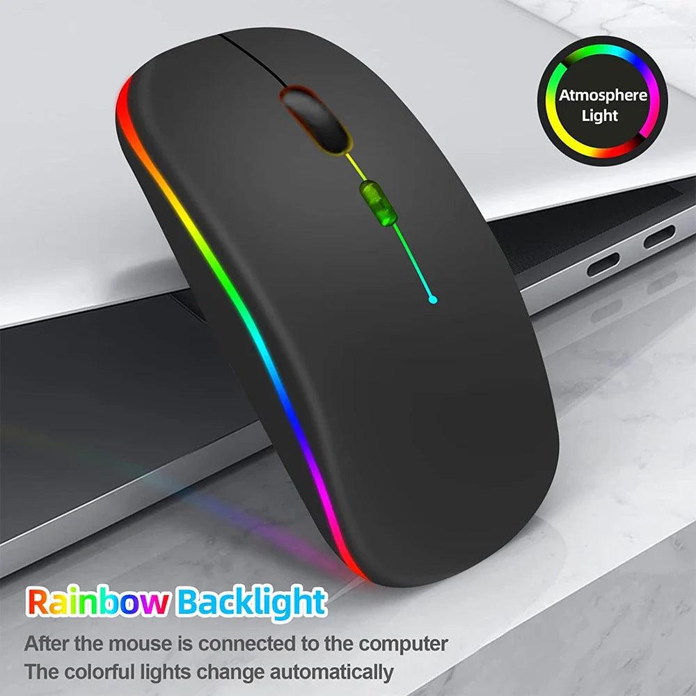 RGB Wireless Mouse: Silent & Stylish Design for Laptop and PC  ourlum.com   