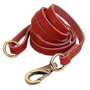 Personalized Leather Dog Collar Set with Free Engraving  ourlum.com Red Leash XS 