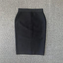 Rayon Bandage Pencil Skirt Elegant Celebrity Party Wear