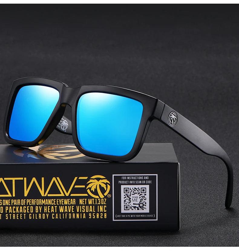 Premium UV400 Polarized Sunglasses for Men and Women - Luxury Square Design by Heat Wave