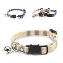 Adjustable Cat Collar with Bell | Cotton Security Snap SEO - Stylish, Safe, Comfortable, Customizable  ourlum.com   