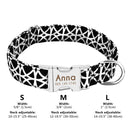 Large Dog Collar: Personalized Cute Print Nylon Pet Collar for Small, Medium, Large Dogs  ourlum.com 012 black S 